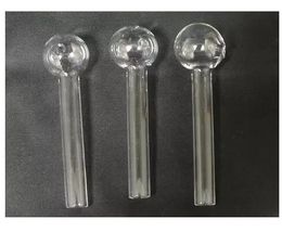 Transparent glass straight pot Wholesale glass pipes Curved Glass Oil Burners Pipes, free delivery