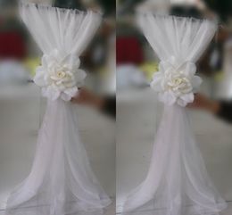 Fashion 50PCS Sample Wedding Chair Sashes Supply Chair Ribbon Gauze Back Sash Back Of The Chair Back Decoration Party Formal Event Accessory