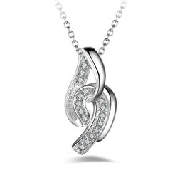 Free shipping fashion high quality 925 silver fashion with White diamond Jewellery 925 silver necklace Valentine's Day holiday gifts Hot 1702