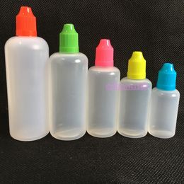 Empty E Liquid Plastic Dropper Bottles PE 5ml 10ml 15ml 20ml 30ml 50ml 60ml 100ml 120ml with Child Proof Caps