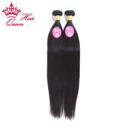 Coiffeurs Queen Products Indian Virgin Humain Hair Extensions droite 2pcs / Lot Vente chaude avec livraison Gratuit