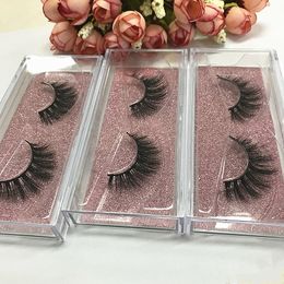 Top quality 20pairs/Lot 3D faux mink strip lash Natural Long russian volume silk eyelash extensions drop shipping