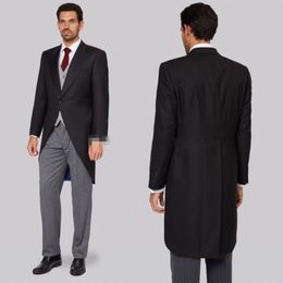 New Design Tailcoat Wedding Tuxedos Slim Fit Suits For Men Groomsmen Suit Cheap Prom Formal Suits (Jacket +Pants+Vest)