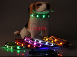 Free shipping Gem glow dog collars LED Flashing dog collar LED pet collar necklace cat collar ,150pcs/lot