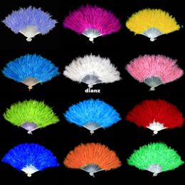 Soft Fluffy Burlesque Wedding Hand Fancy Dress Costume Dance Feather Fan