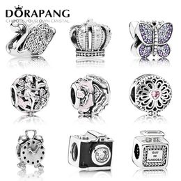 DORAPANG 100% Genuine 925 Sterling Silver Retro camera alarm clock bead Fit Bracelet DIY bracelet The factory wholesale