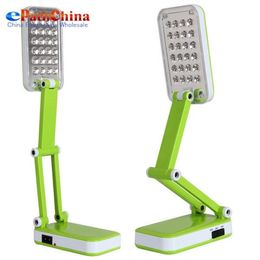 Multifunction Foldable Led Desk Lamp Rechargeable Table LED Light With 24 LED Bulbs