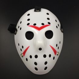 Jason Mask Halloween Party Scary Mask Cosplay Full Face White-Red Jason vs Friday Horror Hockey Film Mask
