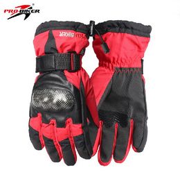 -2015 Nuevos PRO-BIKER impermeables guantes de carreras de carreras Guantes de motos en invierno Guantes calientes de motociclistas 4 colores y tallas M L XL