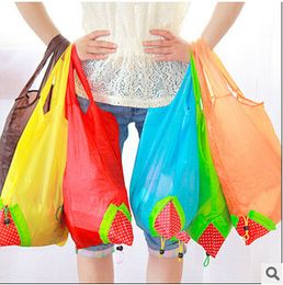 Cute Strawberry Reusable best reusable grocery bags - Eco-Friendly Tote for Women - Portable and Foldable - Go Green - DHL Free Shipping (2017)