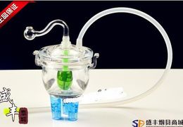 Free shipping wholesale Hookah - large acrylic bong [3] foot tripod hookah, Colour random delivery