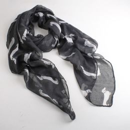 Wholesale-10pcs/lot New Design fashion animal print scarf Hot sale winter dog scarf big size 180*100 voile scarf Free shipping