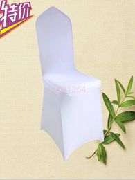 Free Shipping White Spandex Chair Cover Wedding Chair Covers for Weddings Party Decorations Banquet Hotel 100pcs/lot