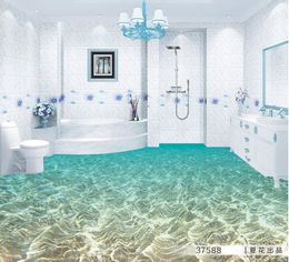 Submarine watermarks 3D three-dimensional floor Floor wallpaper for kids room