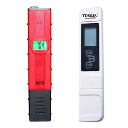 Freeshipping Portable Digital PH Metre +TDS Tester Pocket Aquarium LCD PH Value Test Pen TDS3 Water Quality Tester LCD Aquarium Pool Monitor