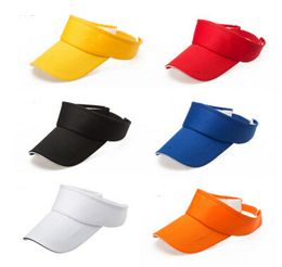 -6 дизайн Sun visor Cap Регулируемые спортивные теннисные гольф гольф головы хлопчатобумажные шляпы Snapback Caps Регулируемые команды козырея шляпа 20 шт.