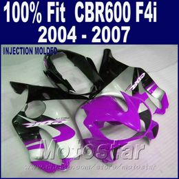 100 injection Moulding for honda cbr 600 f4i fairings 2004 2005 2006 2007 body parts cbr600 f4i 04 05 06 07 purple jxsf