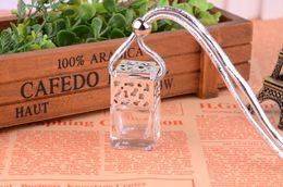 Factory Price 100pcs/lot 5ml Hanging Car Perfume Bottles Car Pendant decoration Hang Rope Empty Glass Bottles DHL Free Shipping