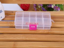 200pcs/lot Fedex DHL Free Shipping Wholesale Clear Jewellery Beads Container Storage Plastic Box 10 Compartments