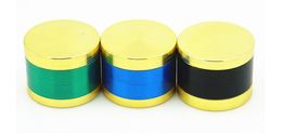 Light Plate Four Layer Smoke Grinder Diameter 52MM Blue Green Black Smoke Breaker Grinder