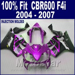 Injection Moulding for HONDA CBR 600 F4i fairings 2004 2005 2006 2007 OEM cbr600 f4i 04 05 06 07 purple fairings kit FRTE