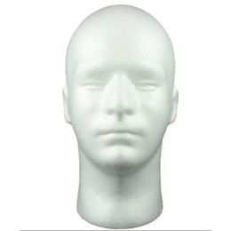 Male Foam Head Model Practical Mannequin Dummy Hat Wig Glasses Convenient Prop Display Stand for Barber Shop