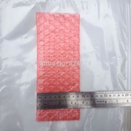 Wholesale-9x17cm 200pcs New Bubble Envelopes Wrap Bags/ anti-static Pouches/ red Colour PE Mailer Packing bag Free Shipping