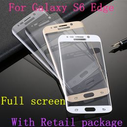 For Samsung galaxy S6 S7 edge S8 Plus screen 3D Protector Full Tempered Glass Explosion Proof with Retail packaging