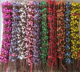 100pcs 40cm Diy Pretty Pip Berry Stem Foral Arrangemanet Bracelet Wreath Flower