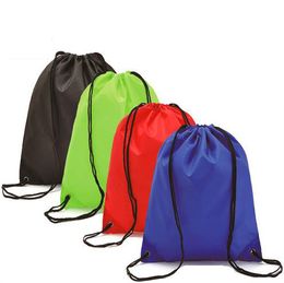 Wholesale waterproof Drawstring bags shoulders backpack riding sports shoe storage