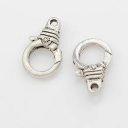 Screw Claw Lobster Clasps Jewelry Findings 40pcs/lot 18.6x11.4mm Antique Silver L1011