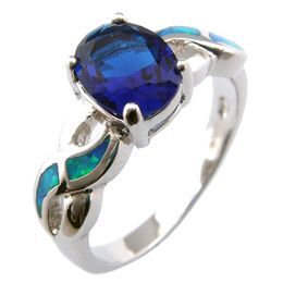 gioielli opale con pietra cz; anelli opale moda anelli d'argento OR067A-4