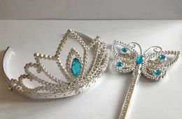 Cinderella wands crown set Christmas party girls fairy butterfly wand gem sticks magic wands headwear princess COS props Party Favour gift