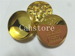 Newest 100pcs 3 parts 40mm/50mm Gold herb grinder cnc grinder for tobacco dry herb herbal grinders wholesale