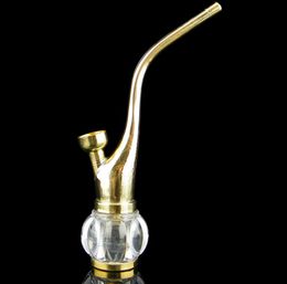 The new 2015 mini copper water pipe tobacco cigarettes two water bongs, 18cm * 12cm * 4.5cm, free shipping