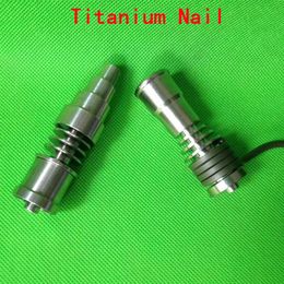 Wholesale Universal Gr2 Titanium Nail Male and Female 16/20mm 2IN1/4IN1/6IN1 domeless titanium nail Ti Nail for wax dab glass bongs