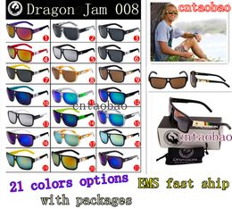 jam NZ - 21 colors options New DRAGON JAM K008 Sunglasses Remix Goggle UV400 Sunglasses Outdoor Sports Cycling Ski Board Sunglasses With Package Box