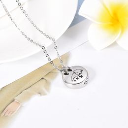 IJD9941 Pet Necklace Sleeping Dog Urn Necklace For Ashes Memorial Jewelry Ash Holder Cremation Necklace Funeral Urns Casket Pendant Jewelry