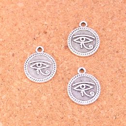 67pcs Antique Silver Plated Eye of Horus Charms Pendants for European Bracelet Jewelry Making DIY Handmade 15mm