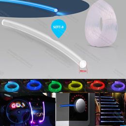 super high bright 8mm wholesale & retails Fibre optic cable light price per Metre soft fibre optical Fibre for lights and lightings