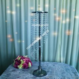 wholesale elegant new design fashion Crystal 678 tall flower stand/wedding table decoration