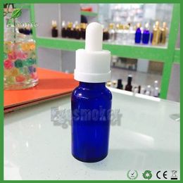 800pcs Fedex Free Blue Glass Dropper Bottles 30ml With Black Childproof Cap E Liquid Bottles Glass Ejuice Bottle Empty