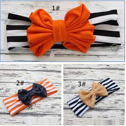 Newest girl Lady/baby Hallowmas Head Wrap streak Babushka paillette bowknot head band woman's Sequins bow hair band Hair Accessories FD6571