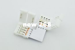 500pcs/lot RGB L +Shape 4pin 10mm REG Solderless Connector Adapter for 5050 SMD LED Strip