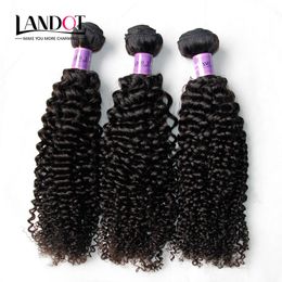 3Pcs Lot 8-30Inch Peruvian Curly Virgin Hair Grade 7A Unprocessed Peruvian Kinky Curly Human Hair Weave Bundles Natural Black Hair Extension