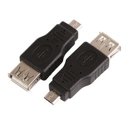 Wholesale 500pcs/lot USB 2.0 A Female to Micro USB B 5 Pin male F M Converter cable Adapter