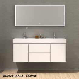 1200mm Bathroom Furniture Free Standing vanity Stone Solid Surface Blum Drawer Cloakroom Wall Hung Cabinet Storage 2228