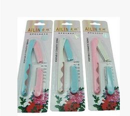 Wholesale-Beauty make-up tools eyebrows off easily eyebrow knife scraping eyebrow knife with Replacement Blades