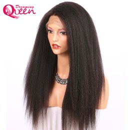 Brazilian Kinky Straight Wig Full Lace Human Hair Wigs for Black Women Pre Plucked with Baby Hair