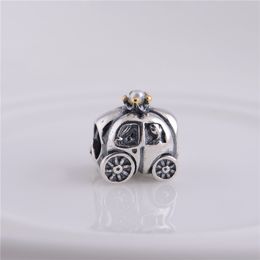 2016 NEWEST Fits Pandora Original Charms Bracelet 925 Sterling Silver Bead Screw Pumpkin Cart European Charm DIY Jewellery Findings Wholesale